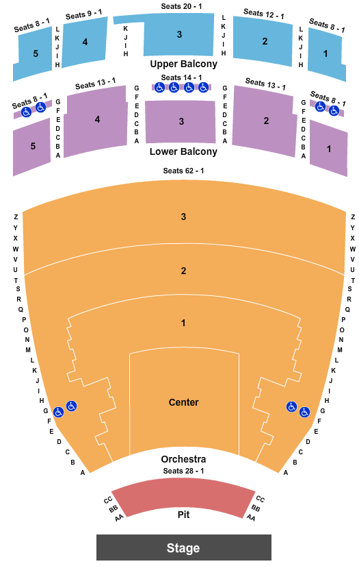 Mark C. Smith Concert Hall SIX Seating Chart